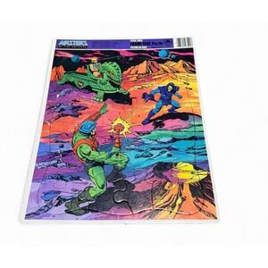Vintage 1984 Masters Of The Universe He-Man Frame Tray Puzzle Golden MOTU
